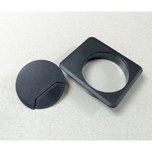 Pasacable rectangular negro F-0109-0050